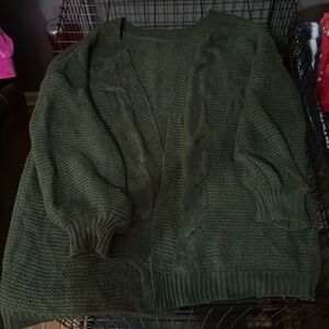 It’s a 2X army green Cardigan SHEIN